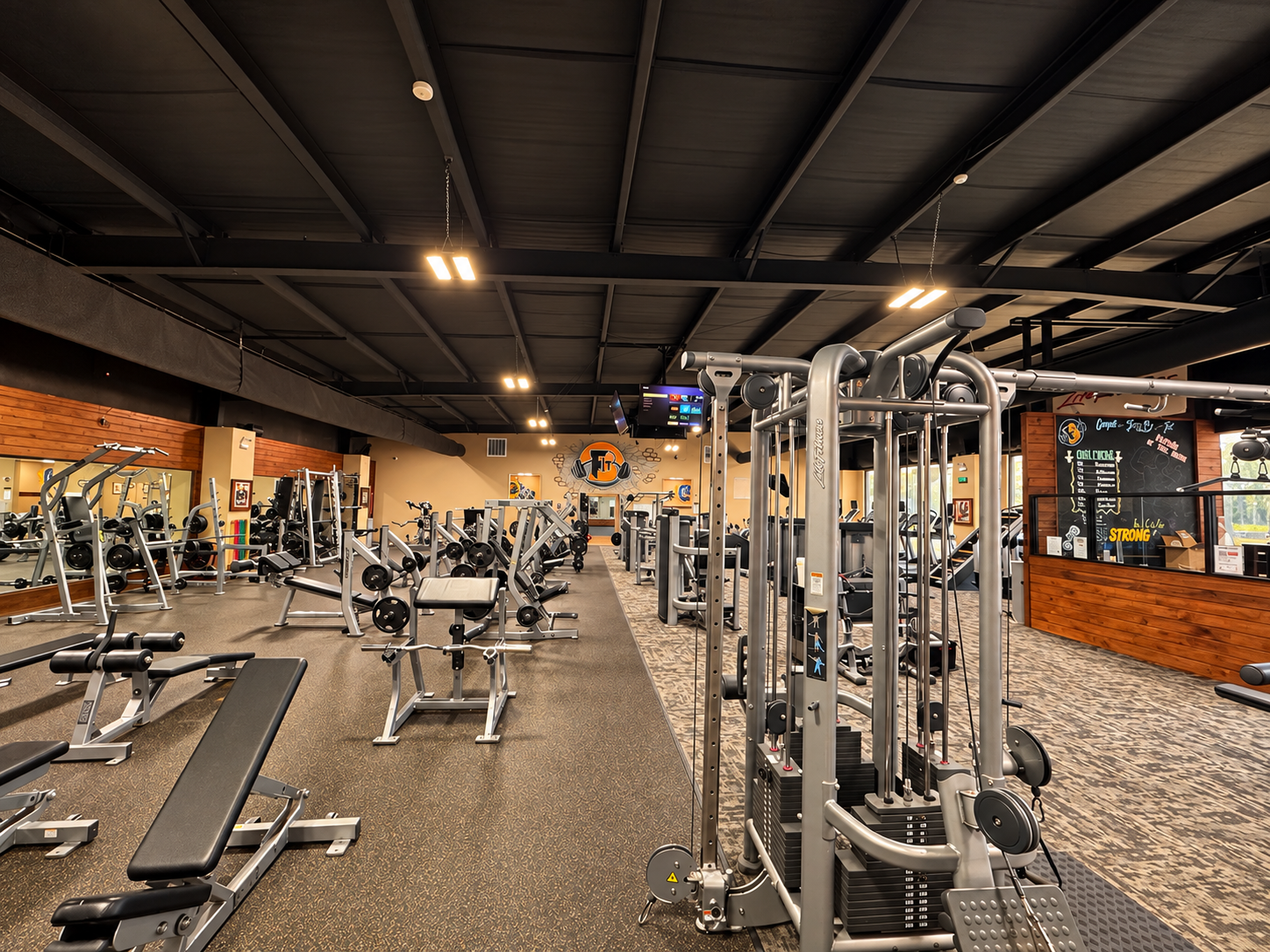 BFIT cable machines and weight training area